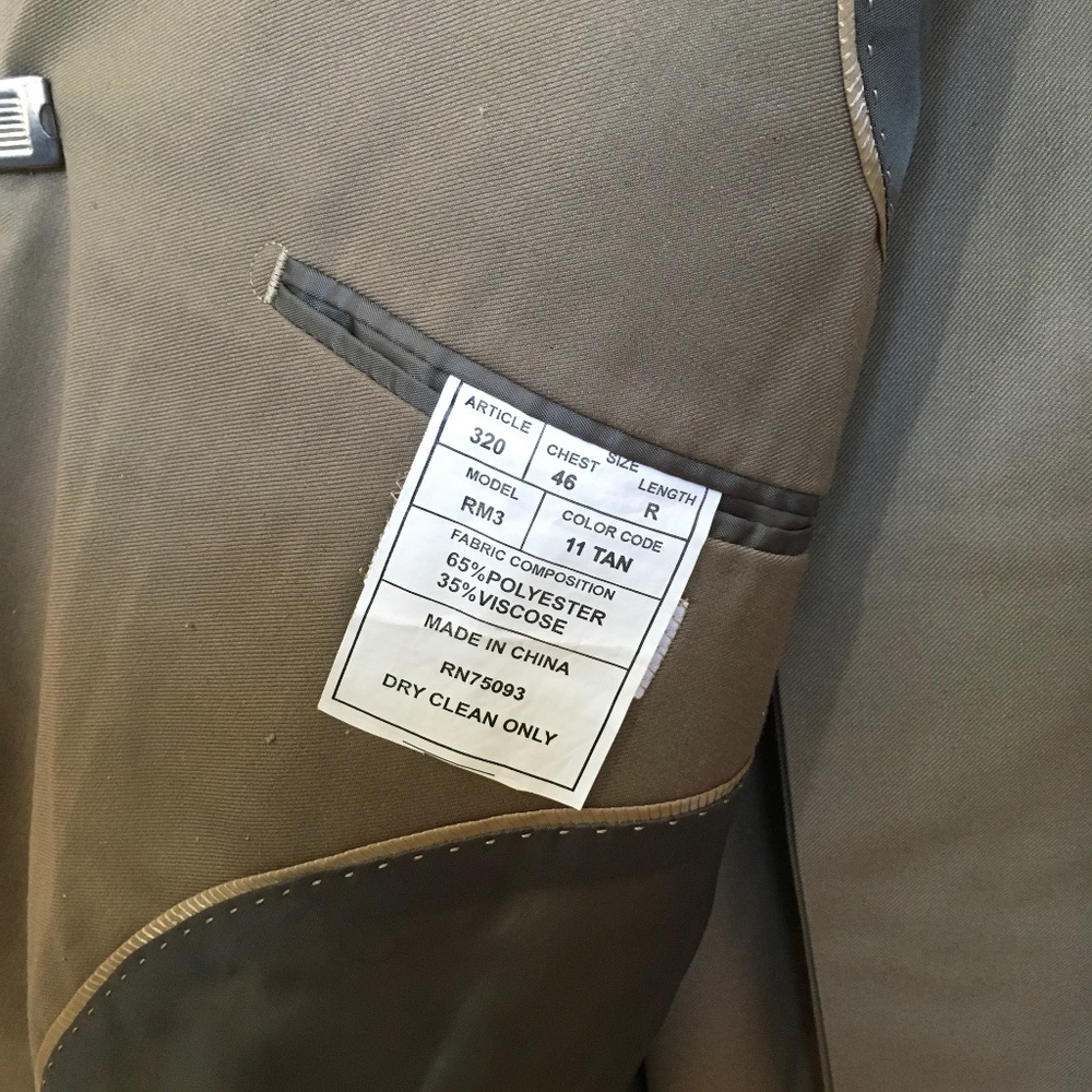 Tan suit